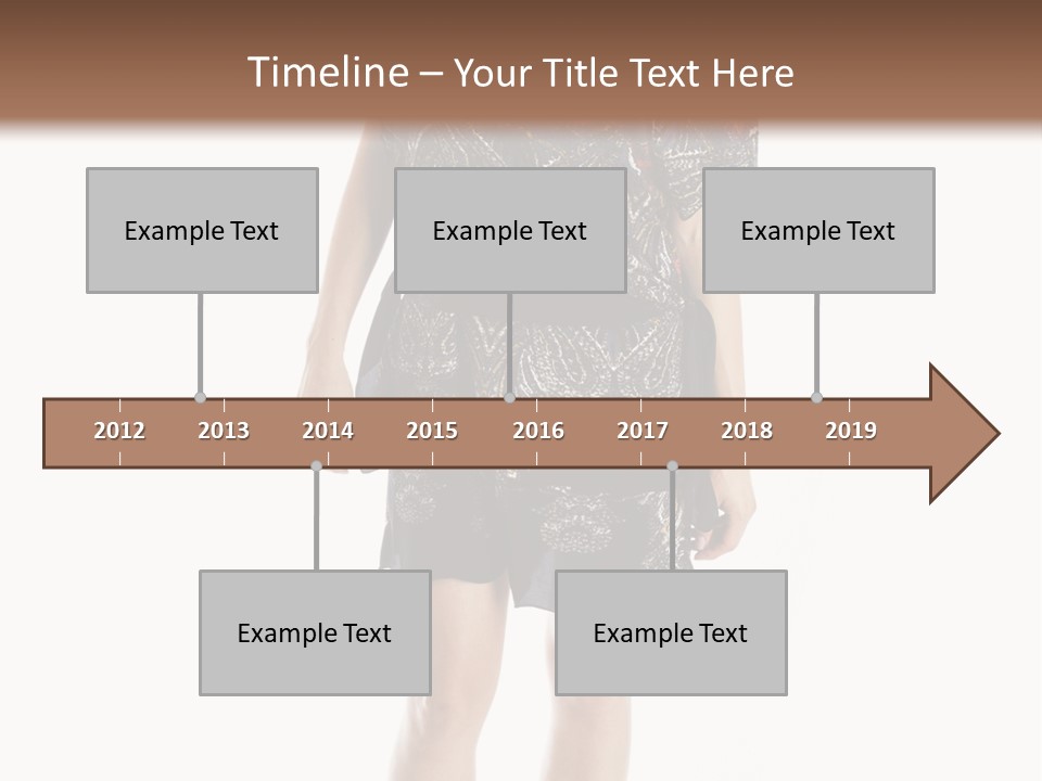 A Woman Standing In Front Of A Brown Background PowerPoint Template