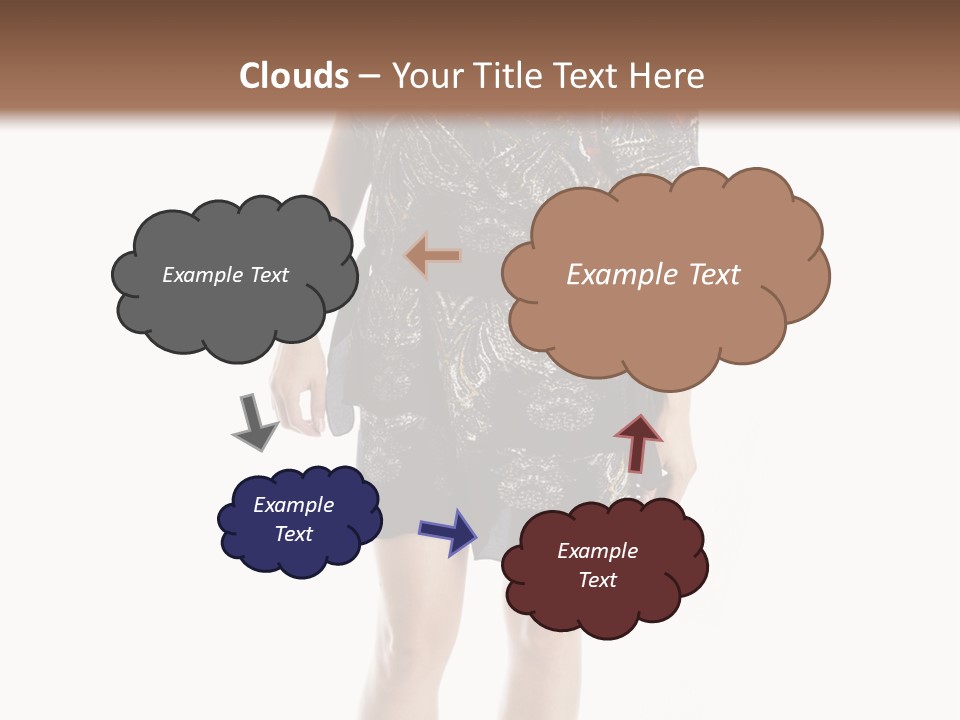 A Woman Standing In Front Of A Brown Background PowerPoint Template