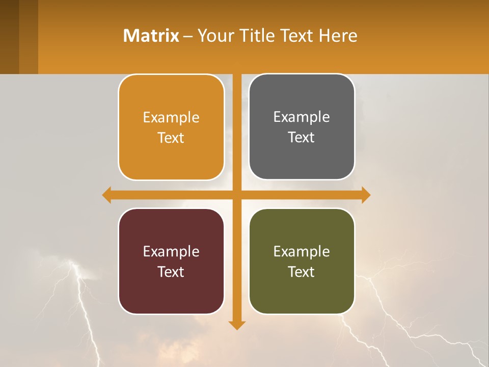 A Storm With Lightning In The Sky Powerpoint Template PowerPoint Template