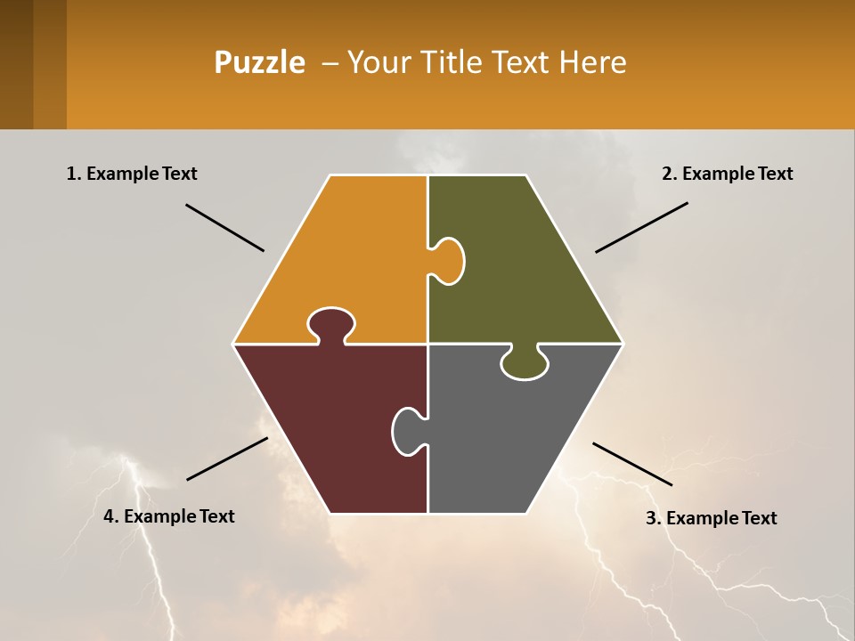 A Storm With Lightning In The Sky Powerpoint Template PowerPoint Template
