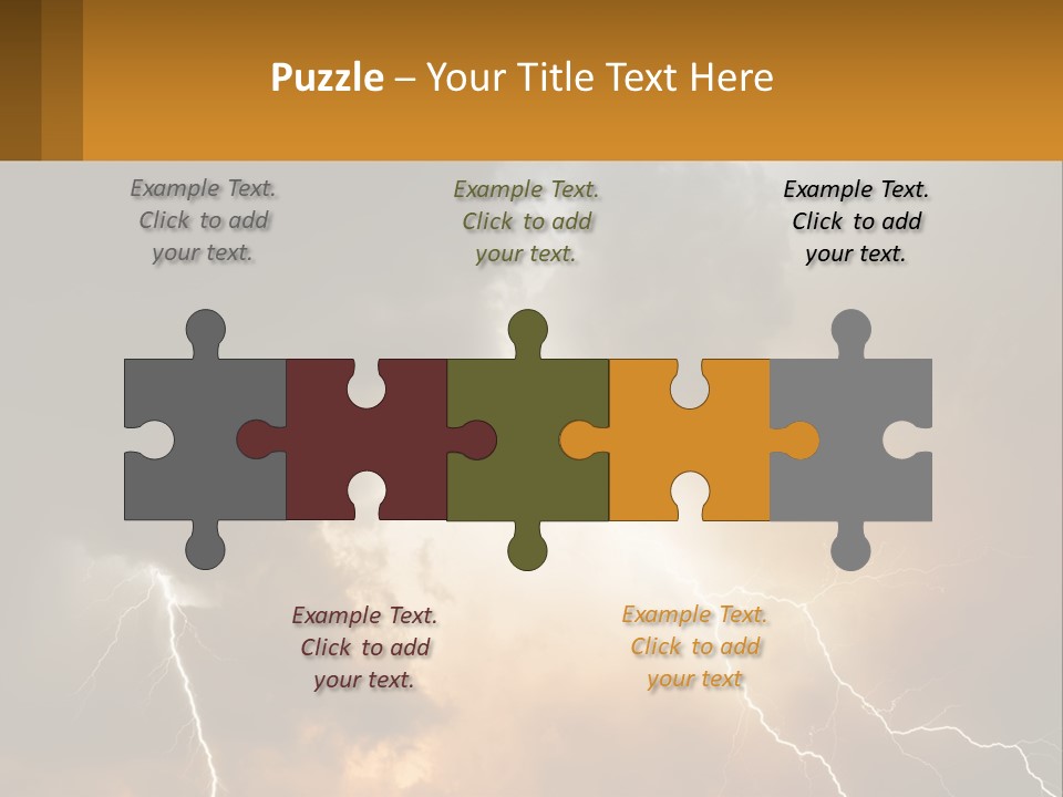 A Storm With Lightning In The Sky Powerpoint Template PowerPoint Template