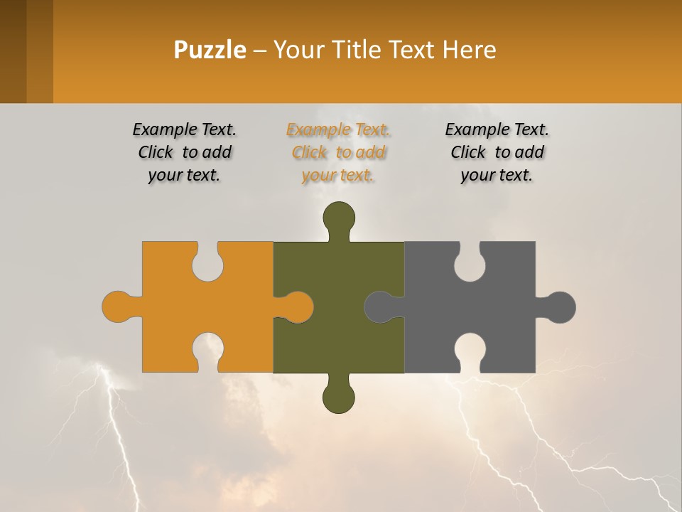 A Storm With Lightning In The Sky Powerpoint Template PowerPoint Template