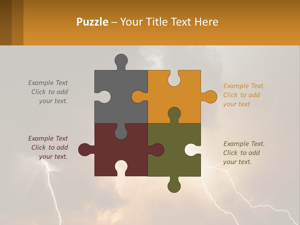 A Storm With Lightning In The Sky Powerpoint Template PowerPoint Template