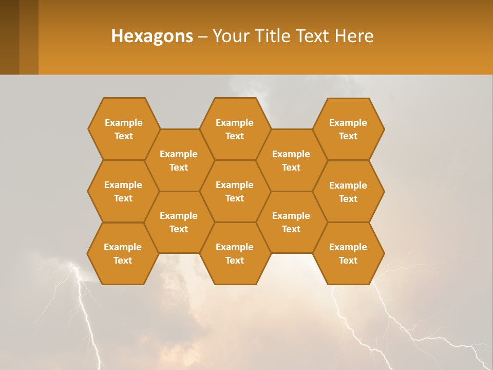 A Storm With Lightning In The Sky Powerpoint Template PowerPoint Template