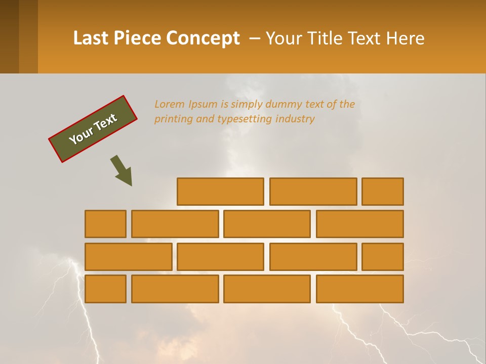 A Storm With Lightning In The Sky Powerpoint Template PowerPoint Template