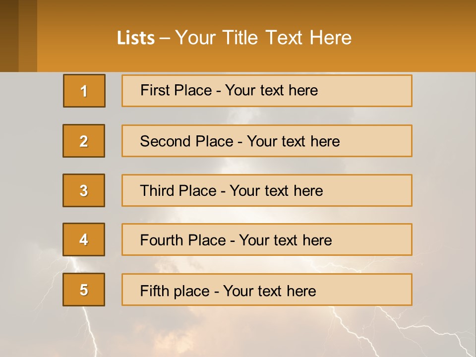 A Storm With Lightning In The Sky Powerpoint Template PowerPoint Template