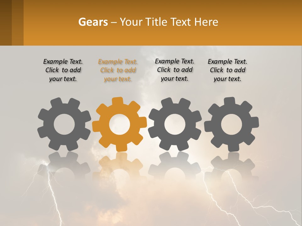 A Storm With Lightning In The Sky Powerpoint Template PowerPoint Template