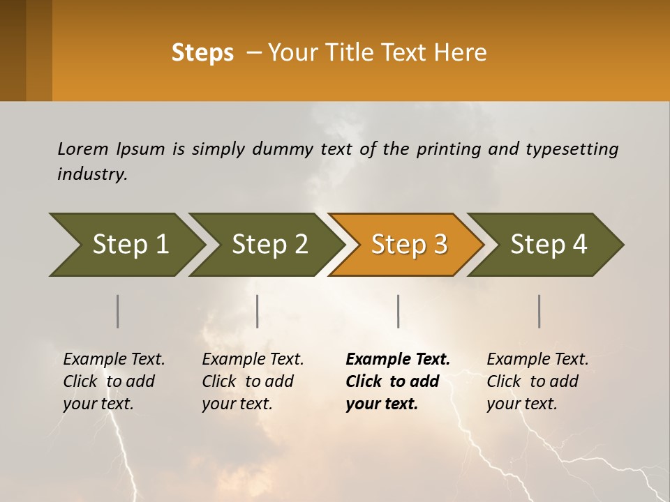 A Storm With Lightning In The Sky Powerpoint Template PowerPoint Template