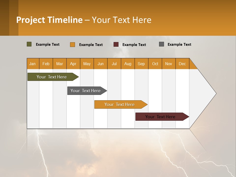 A Storm With Lightning In The Sky Powerpoint Template PowerPoint Template