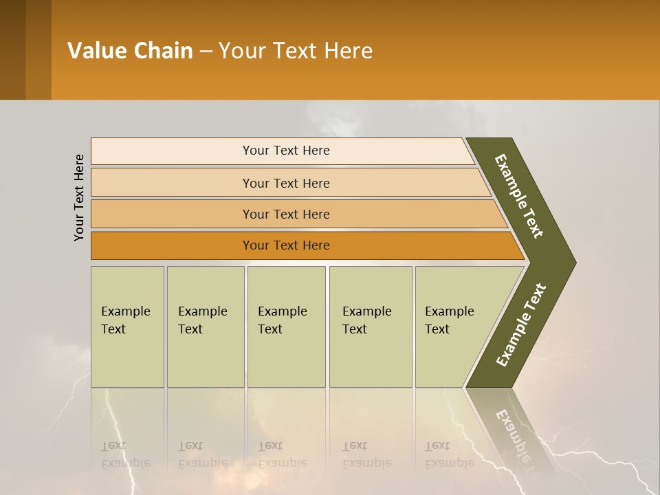 A Storm With Lightning In The Sky Powerpoint Template PowerPoint Template