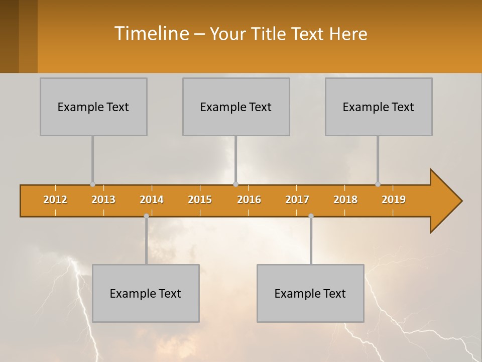 A Storm With Lightning In The Sky Powerpoint Template PowerPoint Template