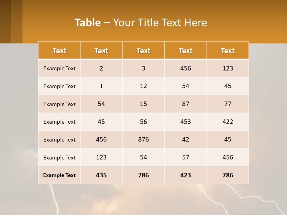 A Storm With Lightning In The Sky Powerpoint Template PowerPoint Template