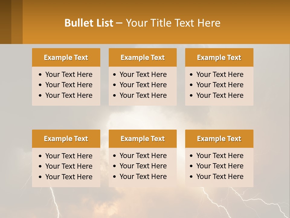 A Storm With Lightning In The Sky Powerpoint Template PowerPoint Template