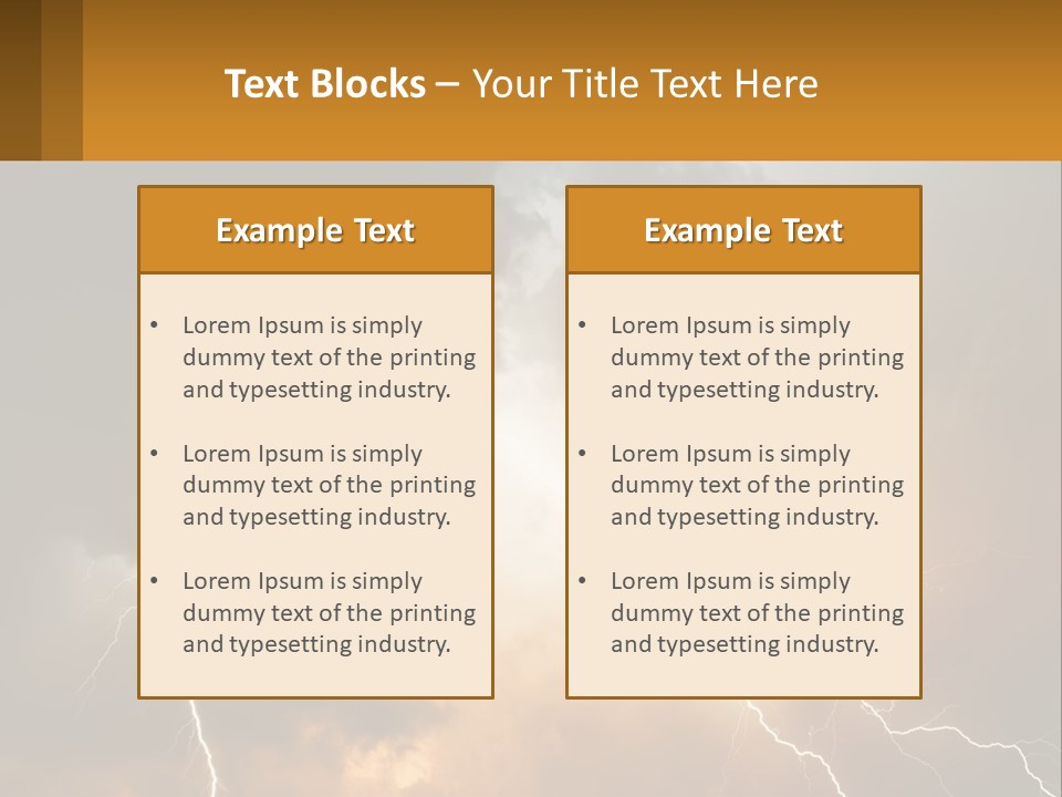 A Storm With Lightning In The Sky Powerpoint Template PowerPoint Template