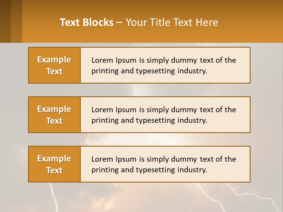 A Storm With Lightning In The Sky Powerpoint Template PowerPoint Template