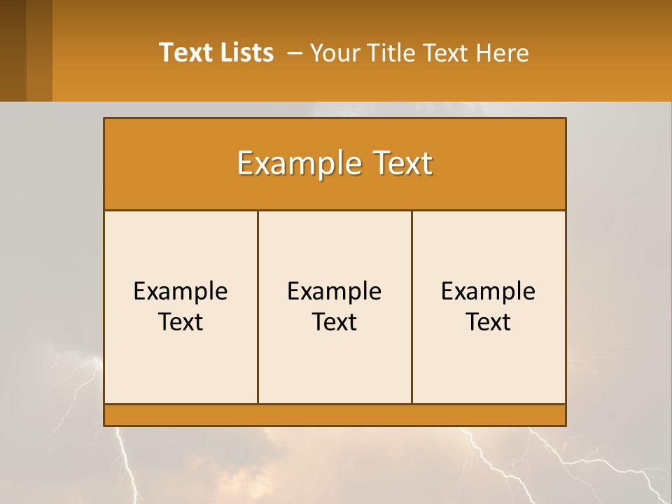 A Storm With Lightning In The Sky Powerpoint Template PowerPoint Template