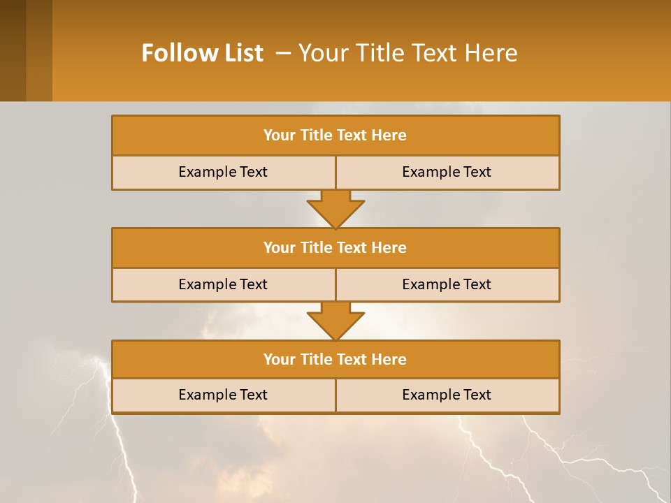 A Storm With Lightning In The Sky Powerpoint Template PowerPoint Template