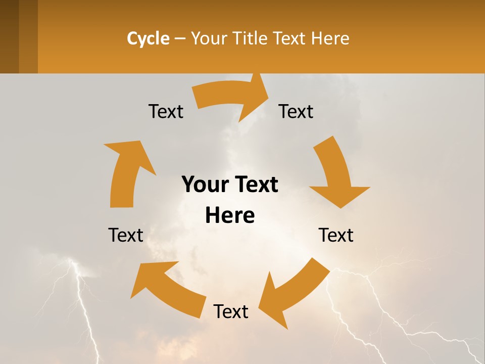 A Storm With Lightning In The Sky Powerpoint Template PowerPoint Template