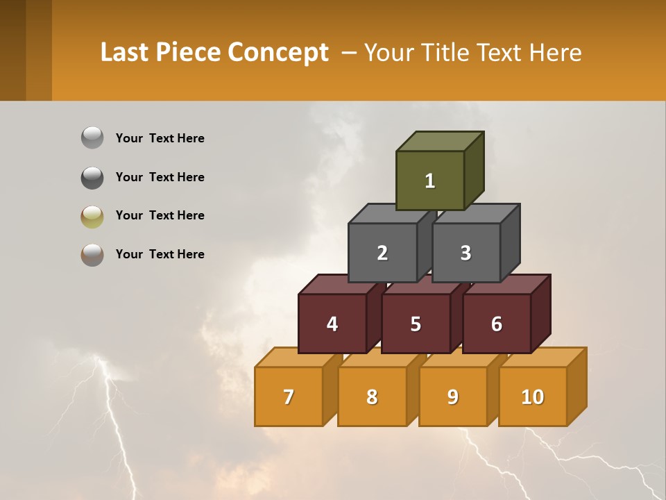 A Storm With Lightning In The Sky Powerpoint Template PowerPoint Template