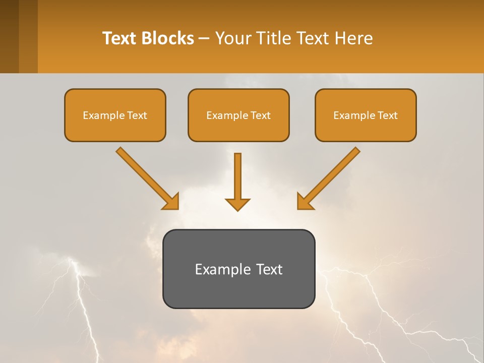 A Storm With Lightning In The Sky Powerpoint Template PowerPoint Template