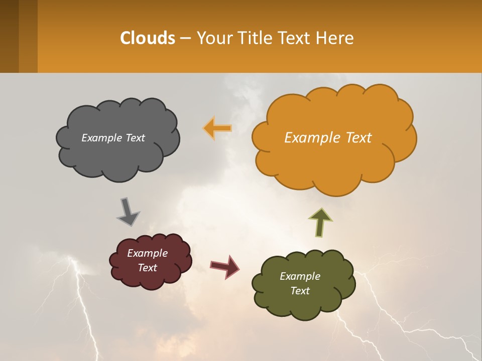 A Storm With Lightning In The Sky Powerpoint Template PowerPoint Template