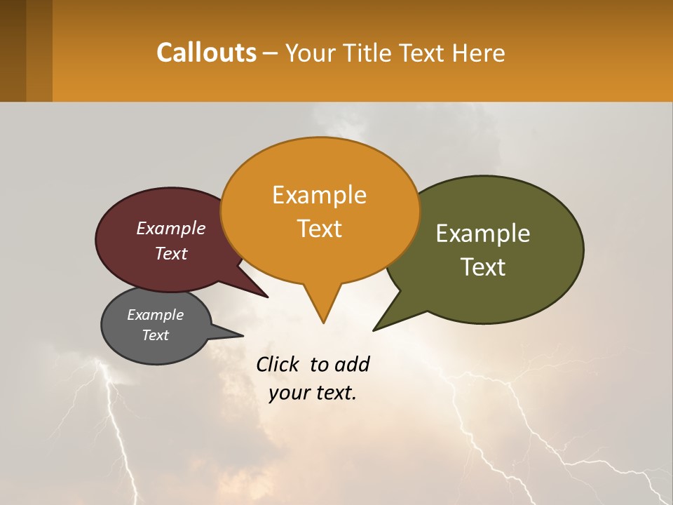A Storm With Lightning In The Sky Powerpoint Template PowerPoint Template
