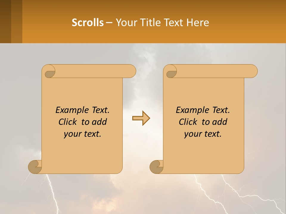 A Storm With Lightning In The Sky Powerpoint Template PowerPoint Template