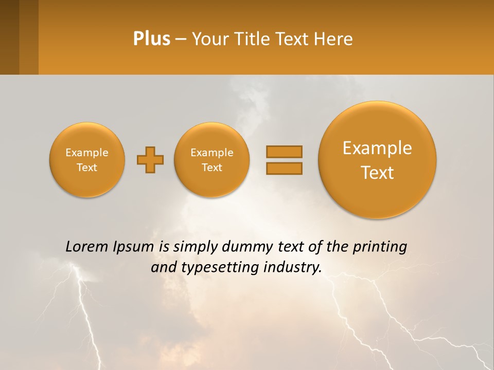 A Storm With Lightning In The Sky Powerpoint Template PowerPoint Template