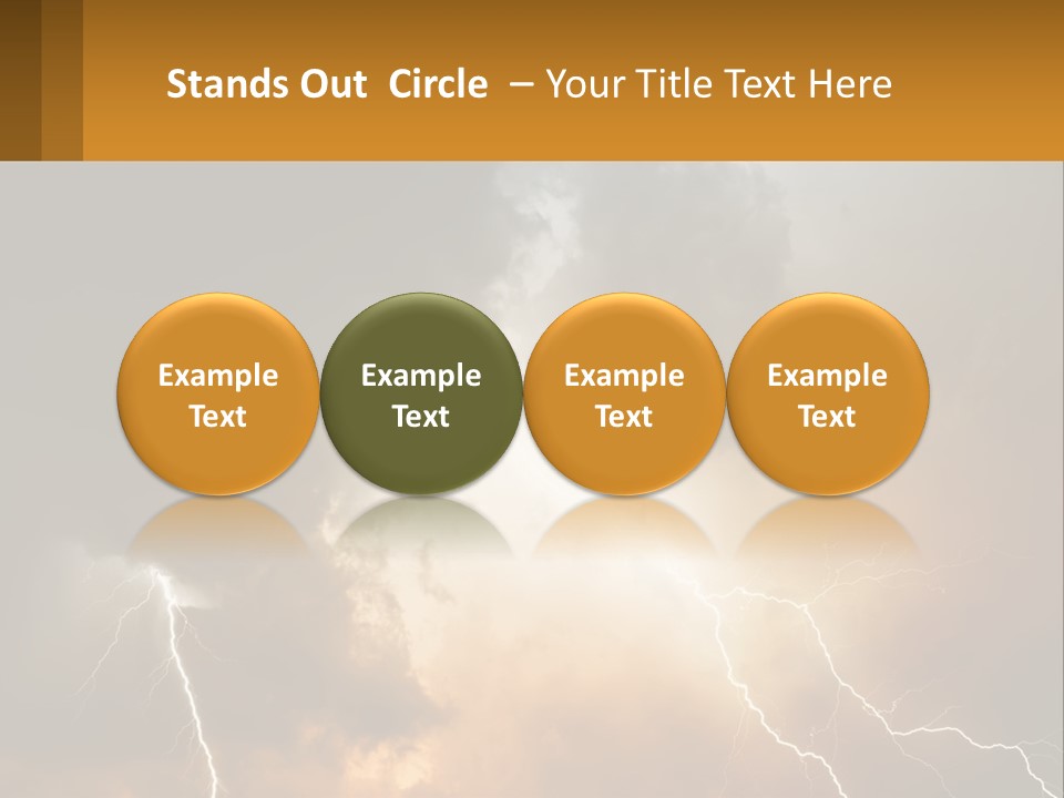 A Storm With Lightning In The Sky Powerpoint Template PowerPoint Template