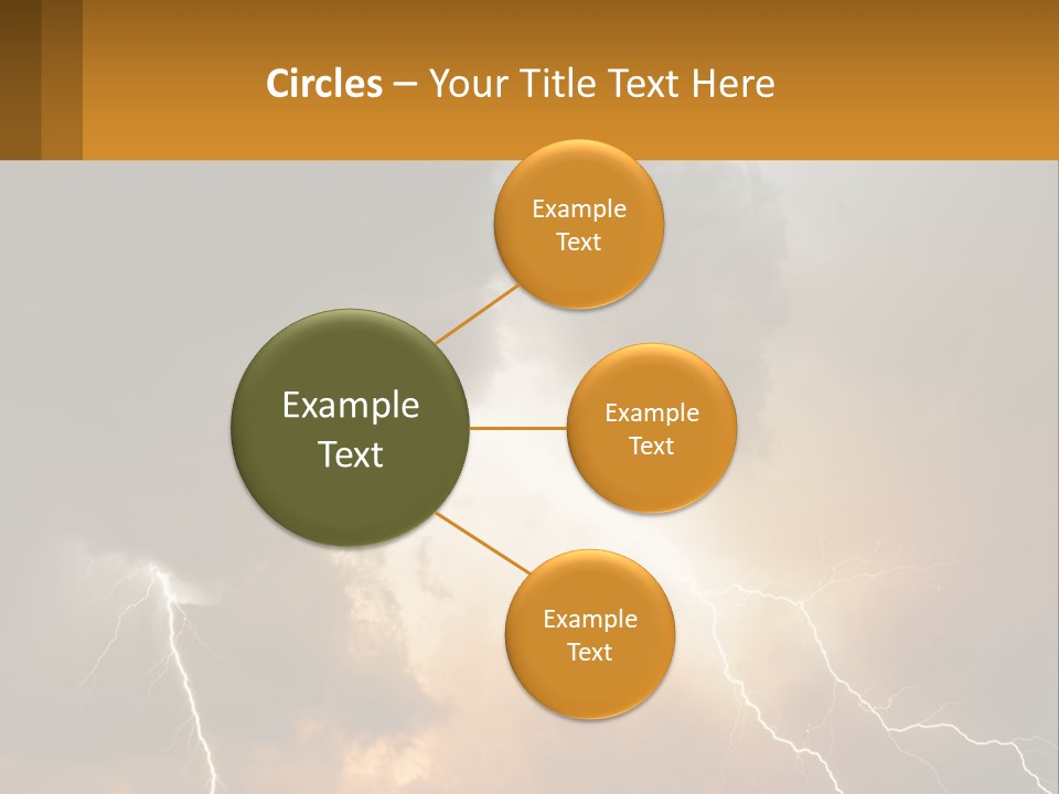 A Storm With Lightning In The Sky Powerpoint Template PowerPoint Template