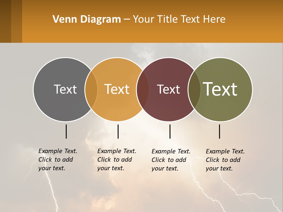A Storm With Lightning In The Sky Powerpoint Template PowerPoint Template