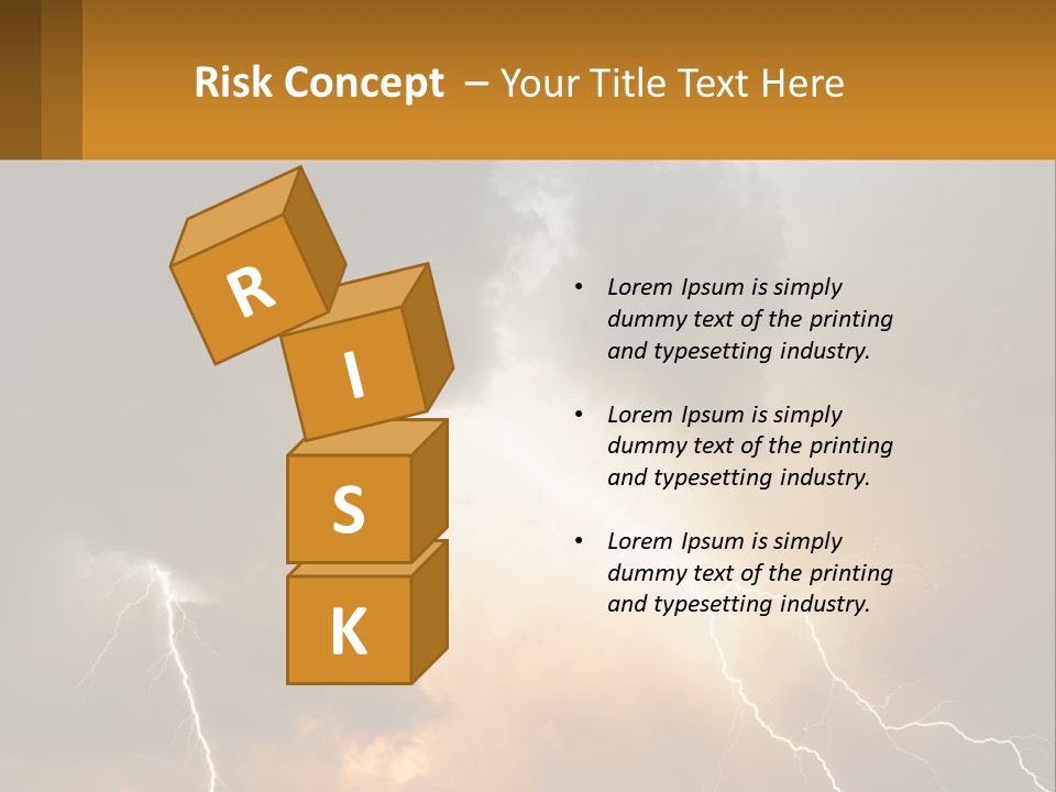 A Storm With Lightning In The Sky Powerpoint Template PowerPoint Template