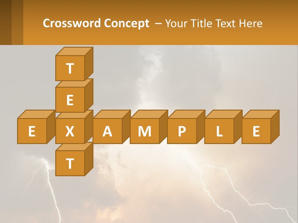 A Storm With Lightning In The Sky Powerpoint Template PowerPoint Template