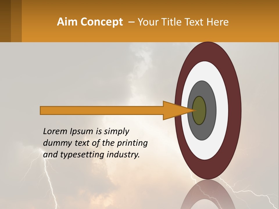 A Storm With Lightning In The Sky Powerpoint Template PowerPoint Template