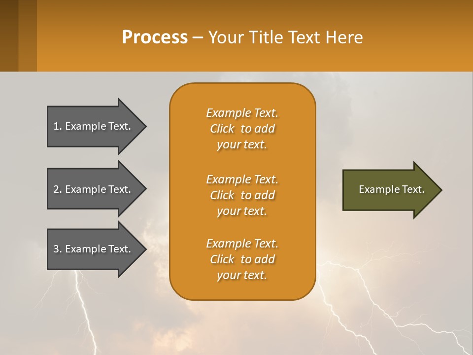 A Storm With Lightning In The Sky Powerpoint Template PowerPoint Template