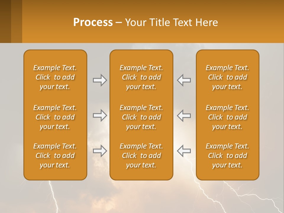 A Storm With Lightning In The Sky Powerpoint Template PowerPoint Template