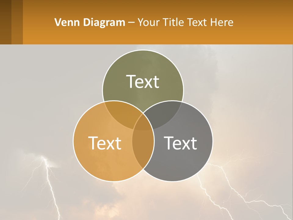 A Storm With Lightning In The Sky Powerpoint Template PowerPoint Template