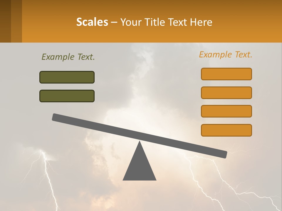 A Storm With Lightning In The Sky Powerpoint Template PowerPoint Template