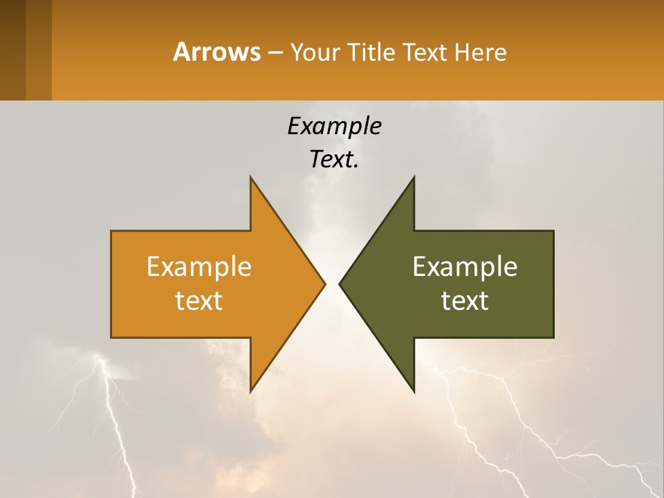 A Storm With Lightning In The Sky Powerpoint Template PowerPoint Template
