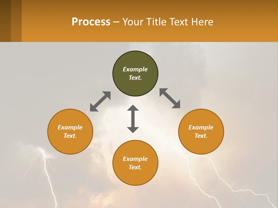 A Storm With Lightning In The Sky Powerpoint Template PowerPoint Template