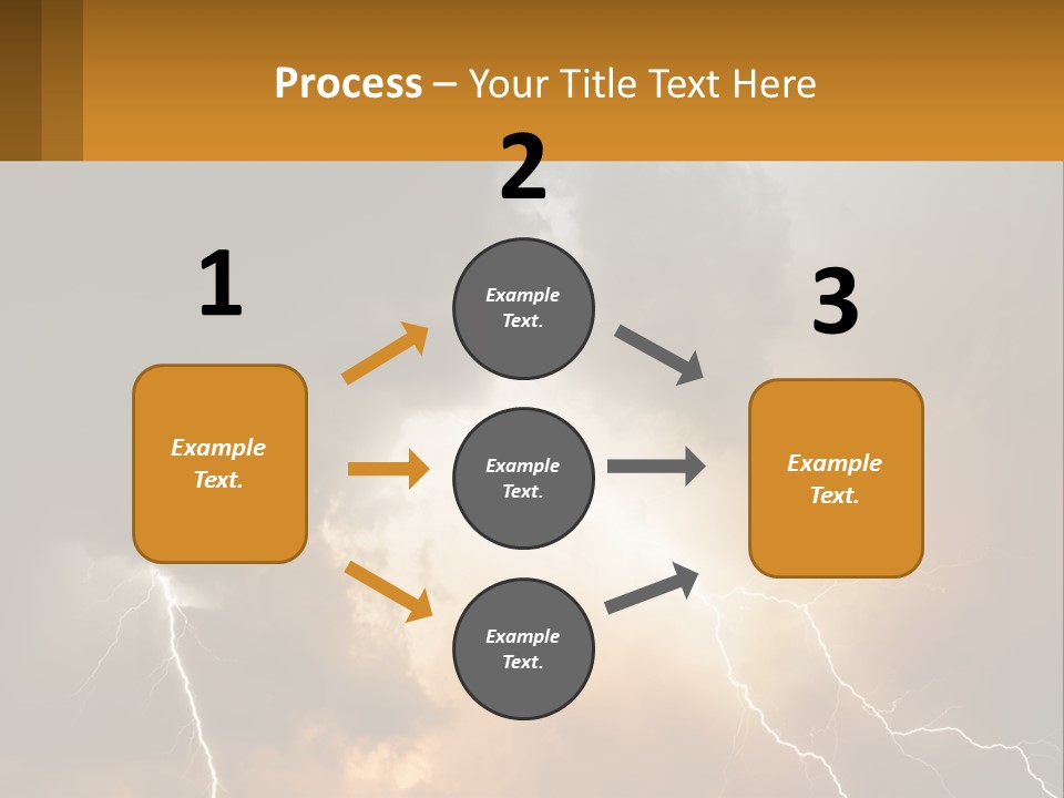 A Storm With Lightning In The Sky Powerpoint Template PowerPoint Template