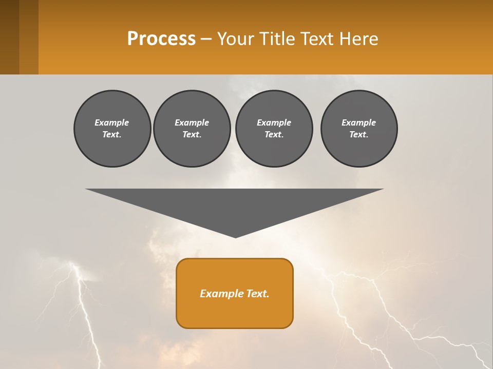 A Storm With Lightning In The Sky Powerpoint Template PowerPoint Template