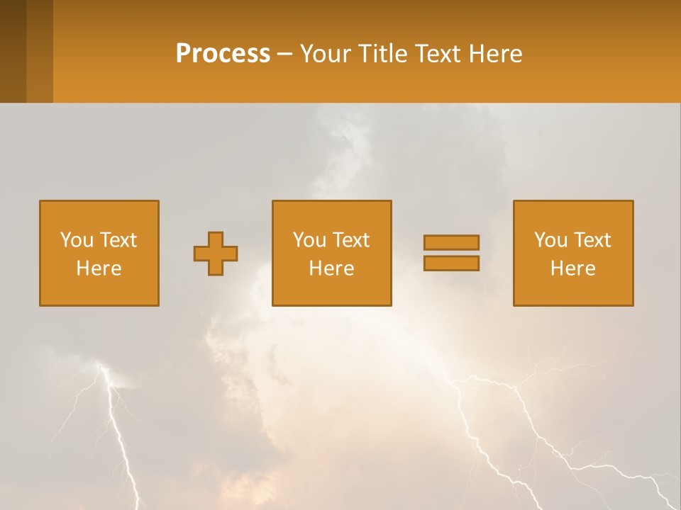 A Storm With Lightning In The Sky Powerpoint Template PowerPoint Template