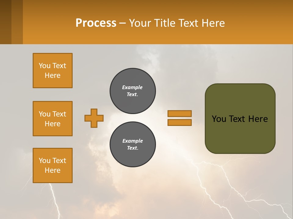 A Storm With Lightning In The Sky Powerpoint Template PowerPoint Template