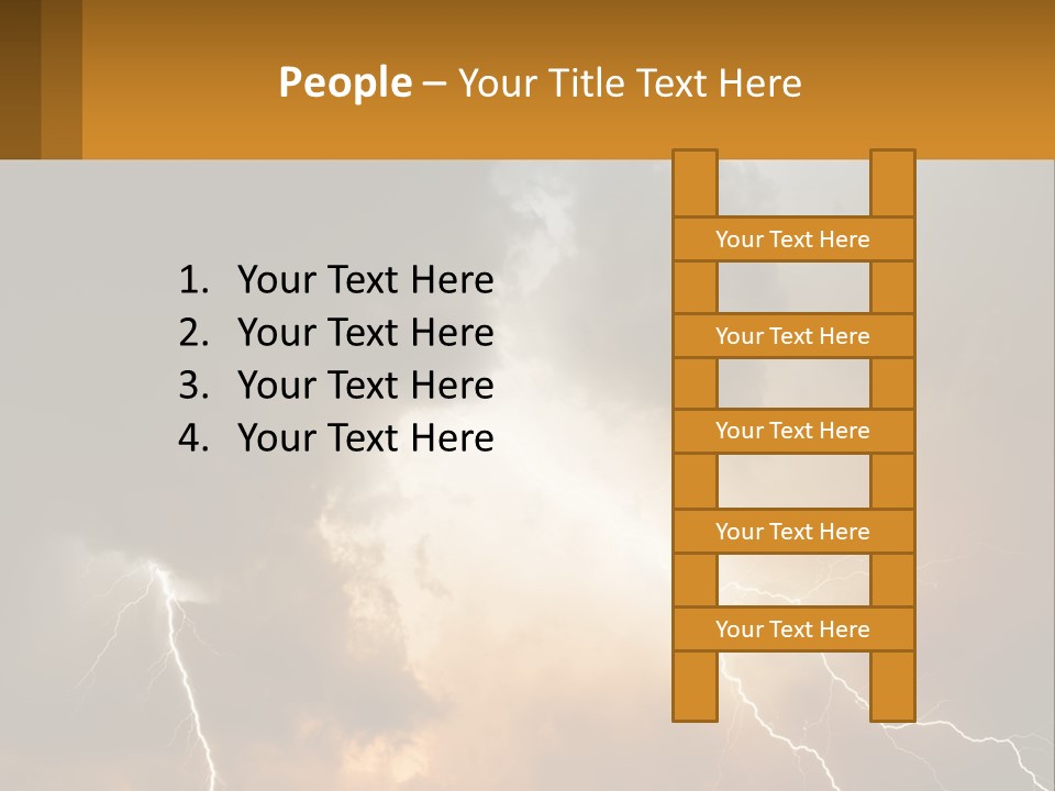 A Storm With Lightning In The Sky Powerpoint Template PowerPoint Template