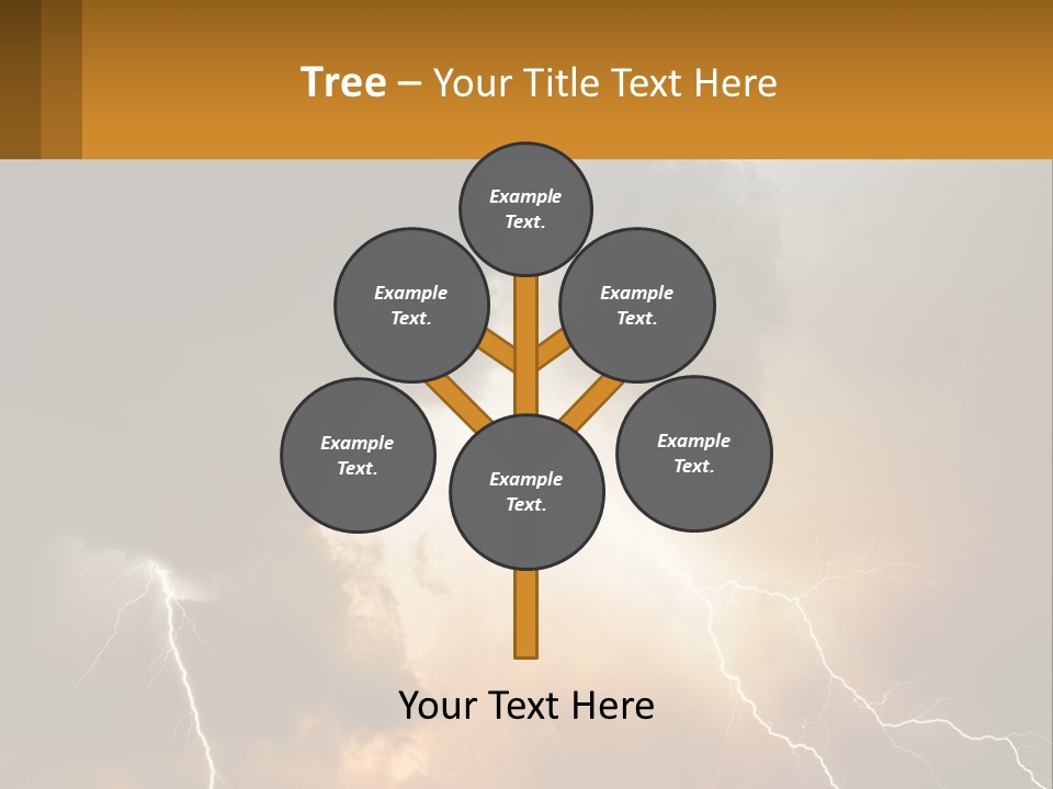 A Storm With Lightning In The Sky Powerpoint Template PowerPoint Template