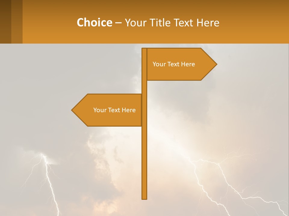 A Storm With Lightning In The Sky Powerpoint Template PowerPoint Template