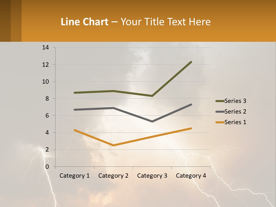A Storm With Lightning In The Sky Powerpoint Template PowerPoint Template