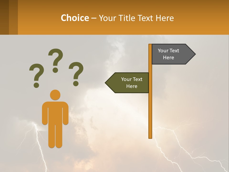 A Storm With Lightning In The Sky Powerpoint Template PowerPoint Template