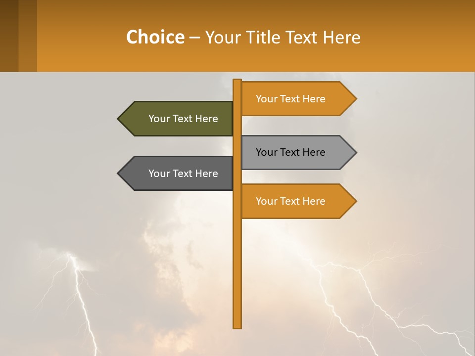 A Storm With Lightning In The Sky Powerpoint Template PowerPoint Template